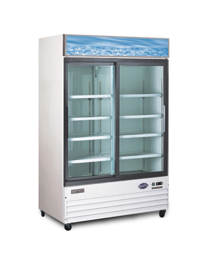 Omcan 50032 Two Sliding Glass Door, Sliding Glass Door Refrigerator