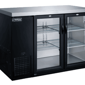 Dukers Back Bar Cooler – 48", 2 Door, Black