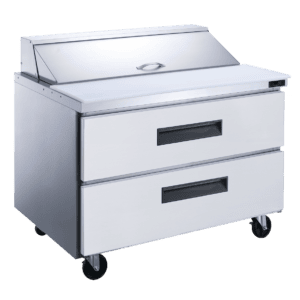Dukers Sandwich Prep Table – Standard, 36", 10 Pan, 2 Drawer