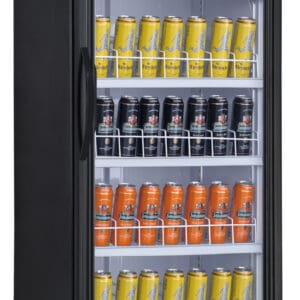 Dukers Glass Door Merchandiser Refrigerator – Swing Door, 15 cu ft