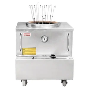 34″ x 34″ Natural Gas Stainless Steel Tandoor Clay Oven – 70,000 BTU - OMCAN 44385