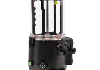Black beverage dispenser with spout