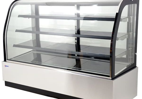 Empty commercial display fridge